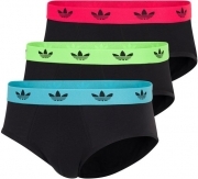 3PK SLIP COMFORT-ADIDAS NERO-LOGO MULTICOLOR