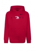 Nike 3Brand Felpa da Ragazzi con Cappuccio Rossa